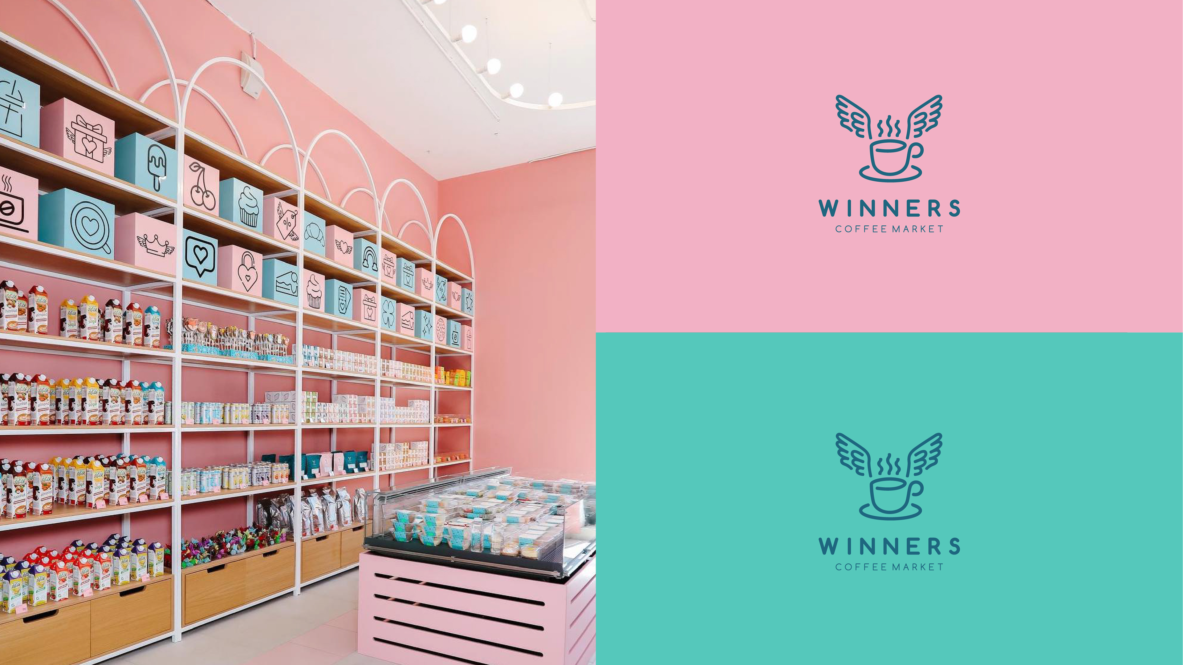 Winners Coffee by aoie studio, 2024. A coffee chain across multiple Russian cities with in-house food and pastry production, quality coffee, and high service standards.
